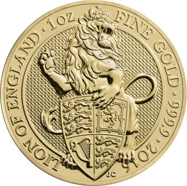 2016 1oz 24K Gold UK Queen's Beast 'Lion of England'