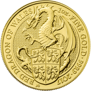 2017 1oz 24K Gold UK Queen's Beast 'Dragon'