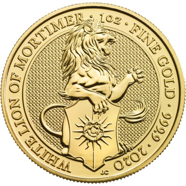 2020 1oz 24K Gold UK Queen’s Beast ‘White Lion of Mortimer’