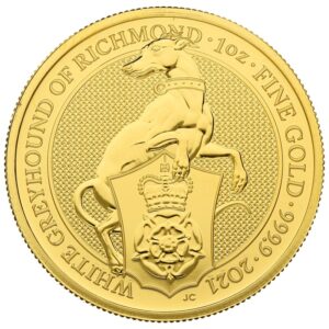 2021 1oz 24K Gold UK Queen's Beast 'Greyhound’