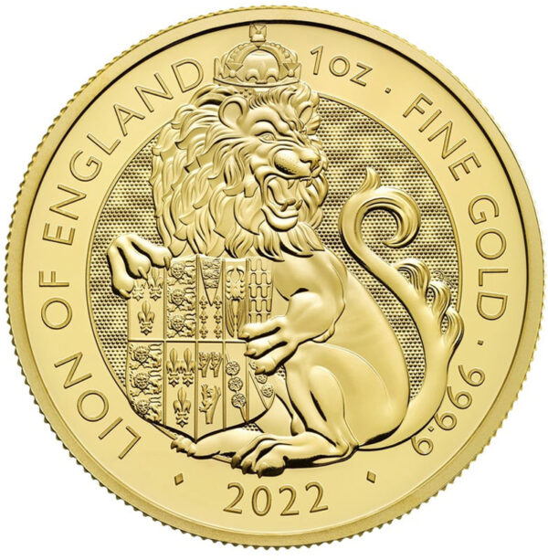 2022 1oz 24K Gold UK Tudor Beast 'Lion of England'
