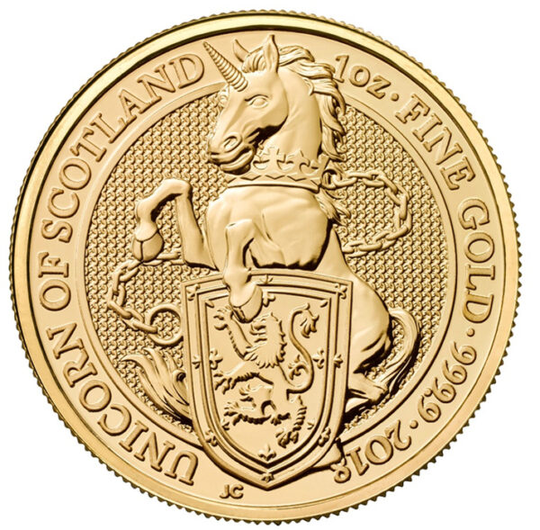 2018 1oz 24K Gold UK Queen's Beast 'Unicorn'