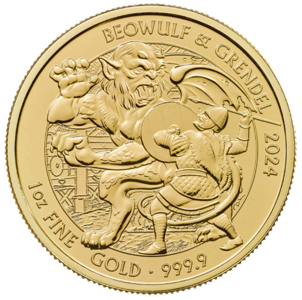 2024 1oz 24K Gold UK Myths & Legends Series “Beowulf and Grendel”