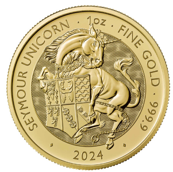 2024 1oz 24K Gold Royal Tudor Beasts 'Seymour Unicorn'